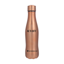 Load image into Gallery viewer, Acti-Bot, 900ml, Stainless Steel Single Wall Water Bottle, Copper Finish, Light Weight, Spill and Leak Proof, 2 Years Warranty