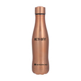 Acti-Bot, 900ml, Stainless Steel Single Wall Water Bottle, Copper Finish, Light Weight, Spill and Leak Proof, 2 Years Warranty