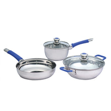 Load image into Gallery viewer, Stanton Stainless Steel Cookware Set, 5 Pc, Blue