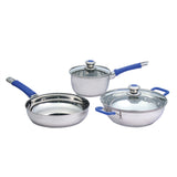 Stanton Stainless Steel Cookware Set, 5 Pc, Blue