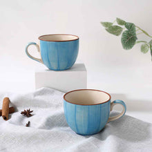 Load image into Gallery viewer, Teramo Tea Cup Blue Set of 2