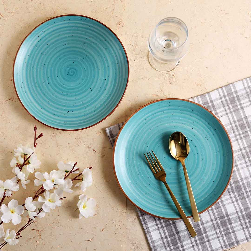 Teramo Stoneware 11" Dinner Plate - Blue (Set of 2)