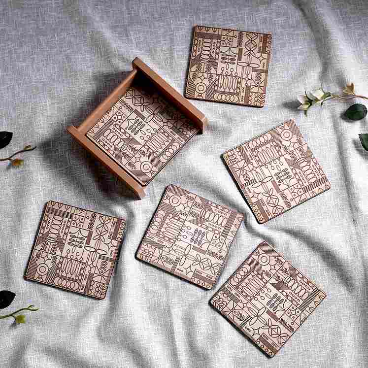 Casablanca Coaster Geometric Pattern - Set of 6 pcs