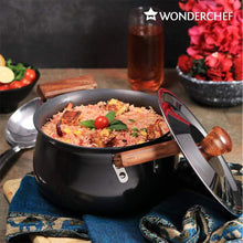 Load image into Gallery viewer, Ebony Hard Anodized Non-stick Biryani Handi with Lid - 5 L | Black