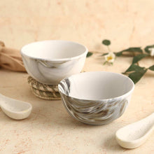 Load image into Gallery viewer, Teramo Stoneware Soup Bowl - Marble White (Set of 2)