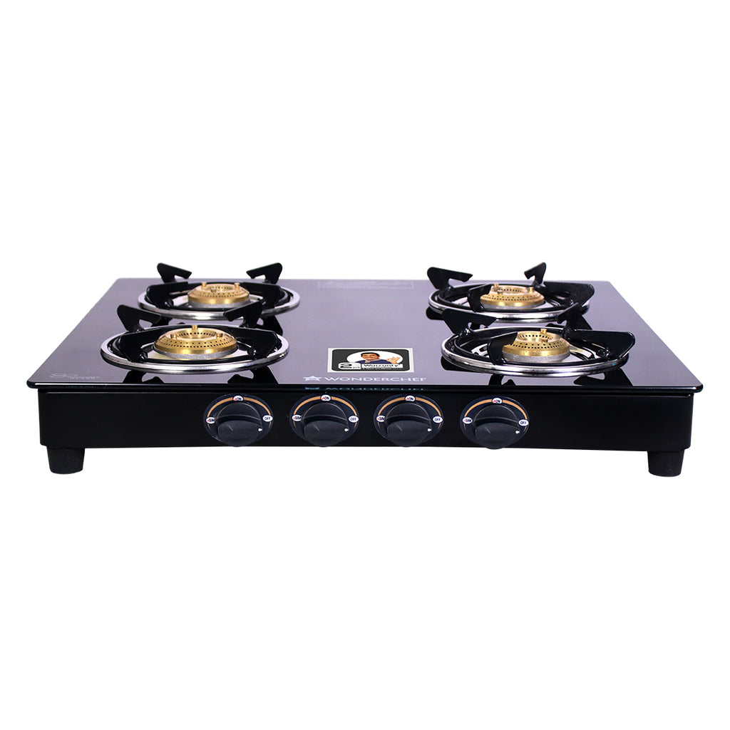 Acura 4 Burner Glass Cooktop, Toughened Glass Top, Compact design, Manual, 1 year warranty