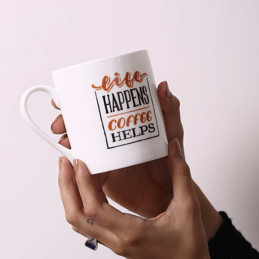 Sicilia Life Happens Coffee Helps Mug 370 ml