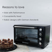 Load image into Gallery viewer, Oven Toaster Griller (OTG) - 28 Litres, Black - with Rotisserie,Auto-shut off, heat-resistant tempered glass, Multi-stage heat selection