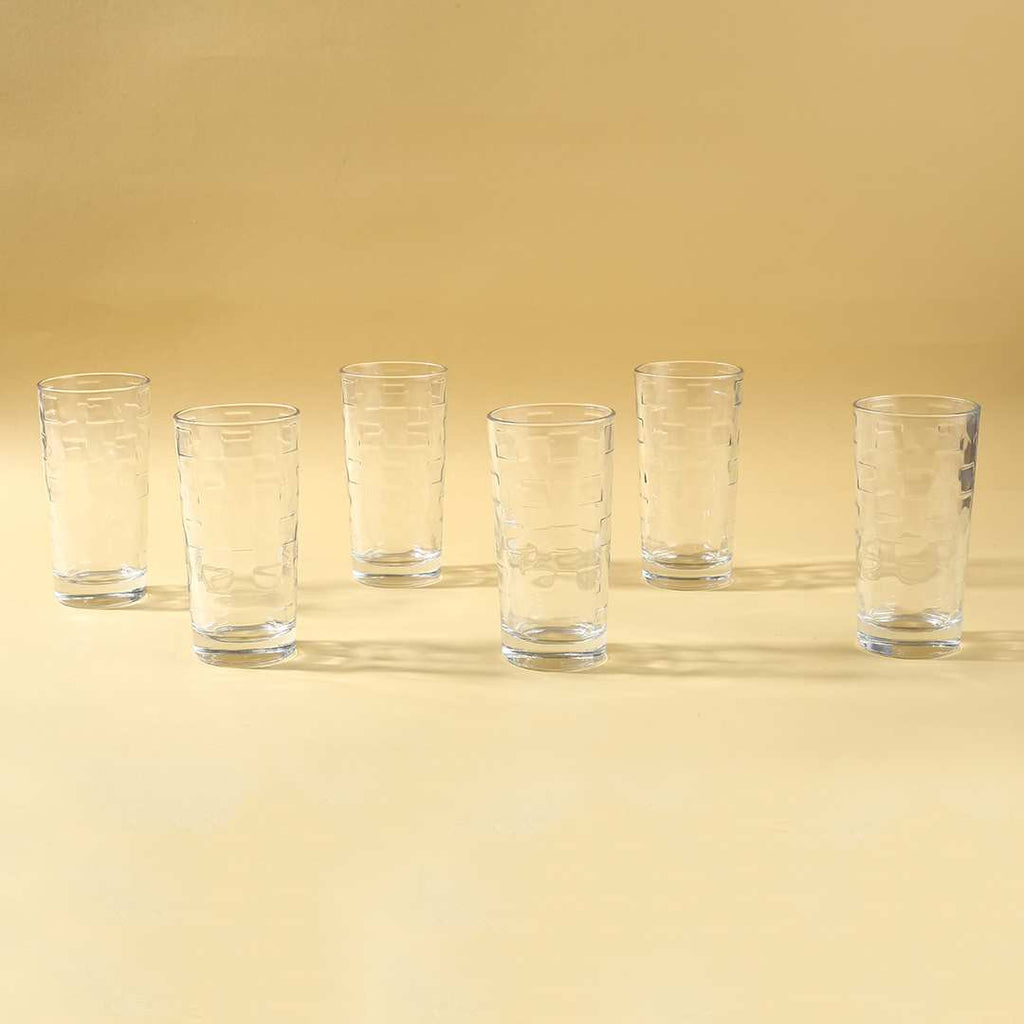 Modena Water Glass Cubes 245 Ml (Set Of 6)