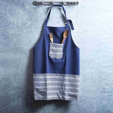 Load image into Gallery viewer, Como Apron with pockets - Blue