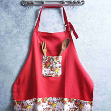 Load image into Gallery viewer, Como Apron with floral print - Red