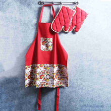Load image into Gallery viewer, Como Apron with floral print - Red
