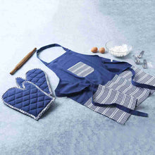 Load image into Gallery viewer, Como Apron with pockets - Blue