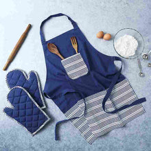 Load image into Gallery viewer, Como Oven Mittens - Blue (Set of 2)