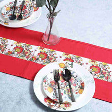 Load image into Gallery viewer, Como Table runner with floral print - Red