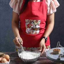 Load image into Gallery viewer, Como Apron with floral print - Red