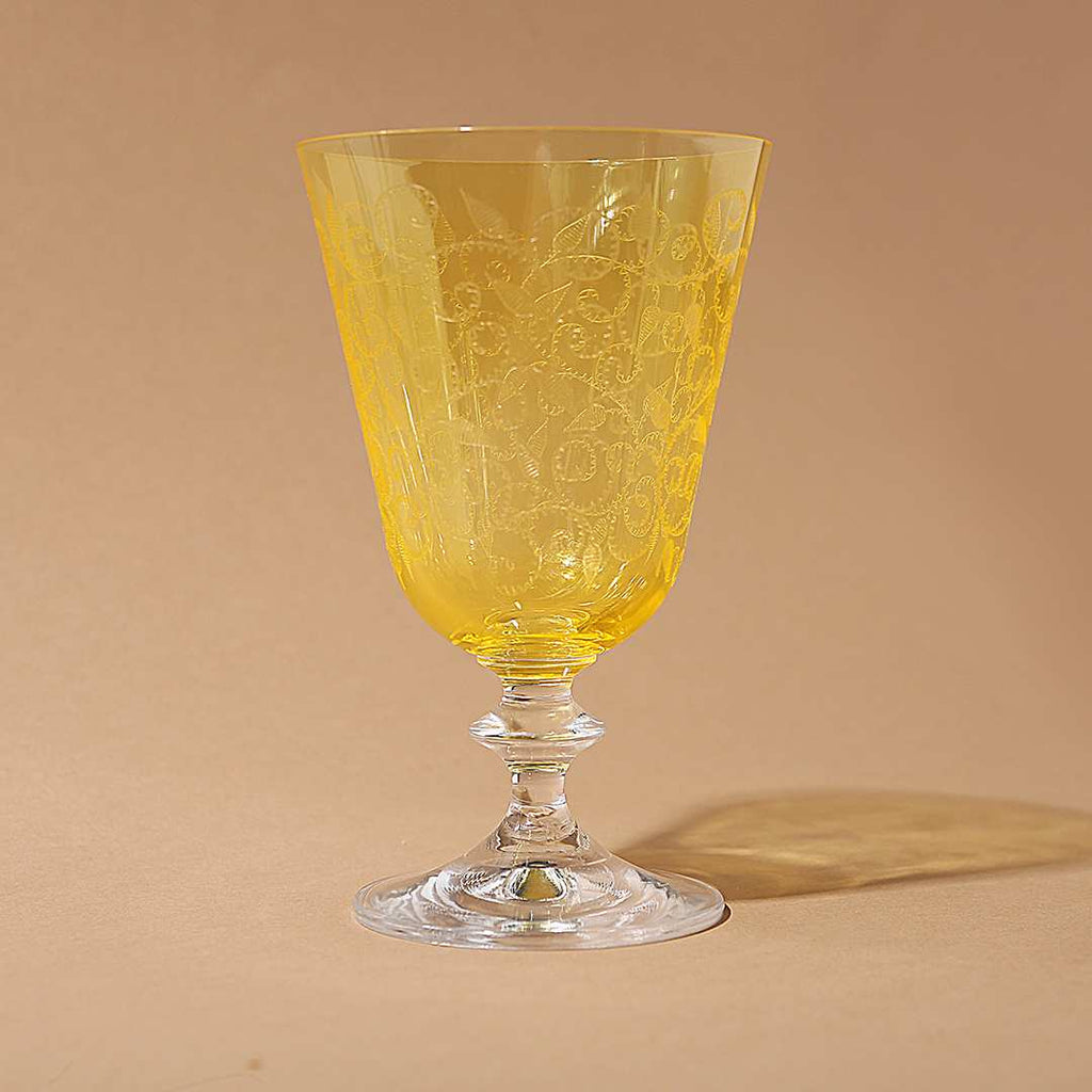 Modena Water Glass Yellow 350 ml (Set of 6)