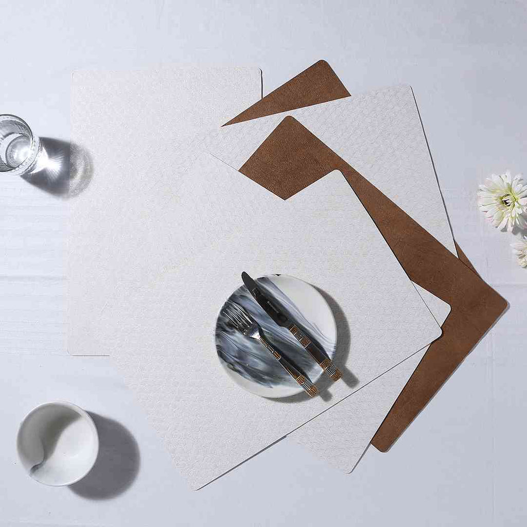 Valentina Reversible Diamond & Textured Placemat Set of 6