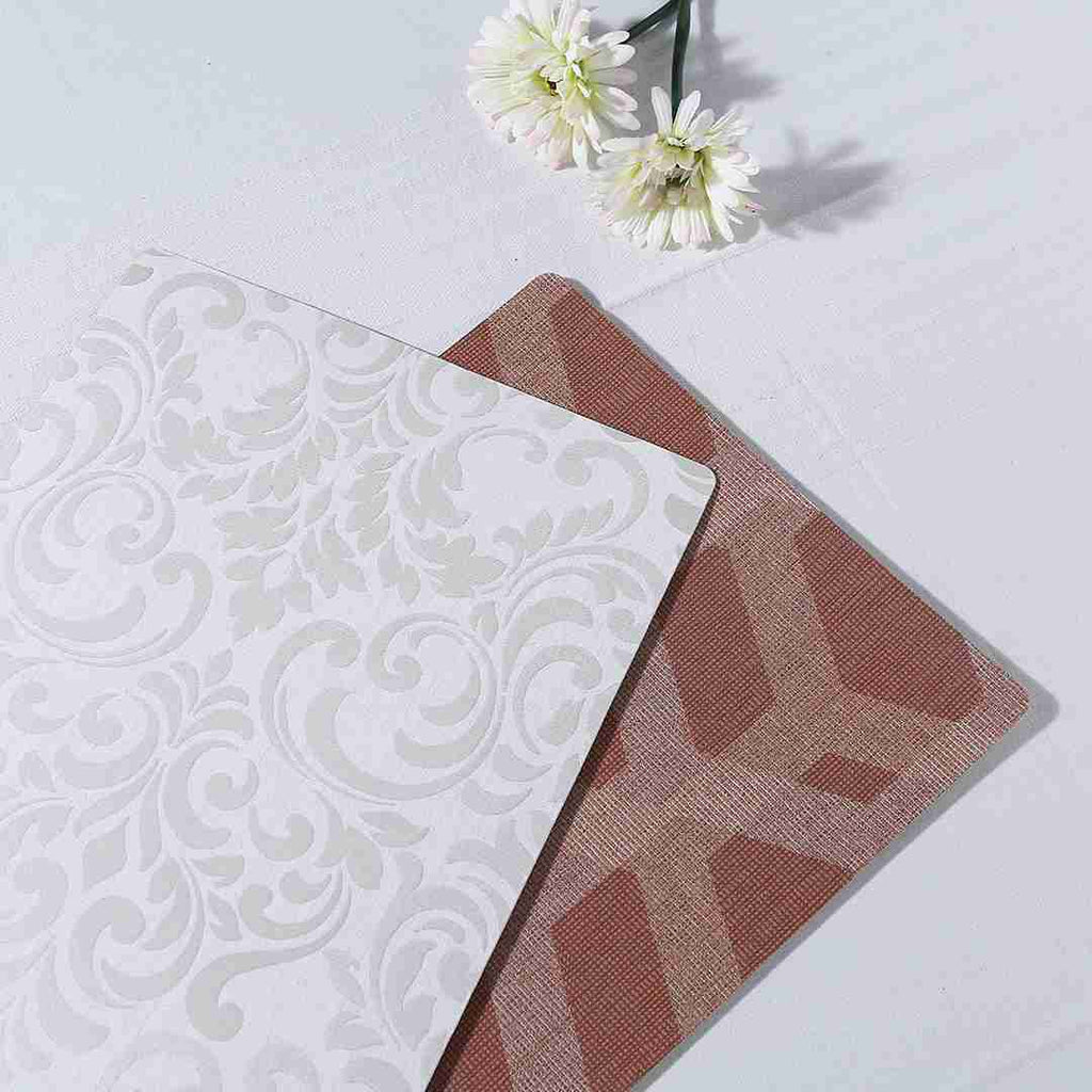 Valentina Reversible Damask & Geometric Placemat Set of 6