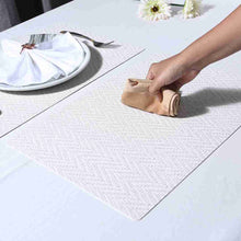 Load image into Gallery viewer, Valentina Reversible Chevron &amp; Textured Placemat Set of 6