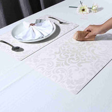 Load image into Gallery viewer, Valentina Reversible Damask &amp; Geometric Placemat Set of 6