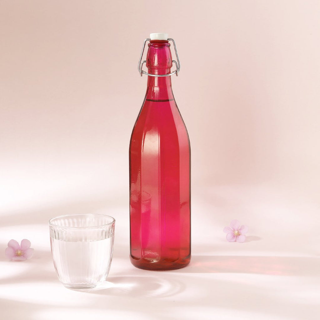 Bormioli Water Bottle - Pink - 1 L