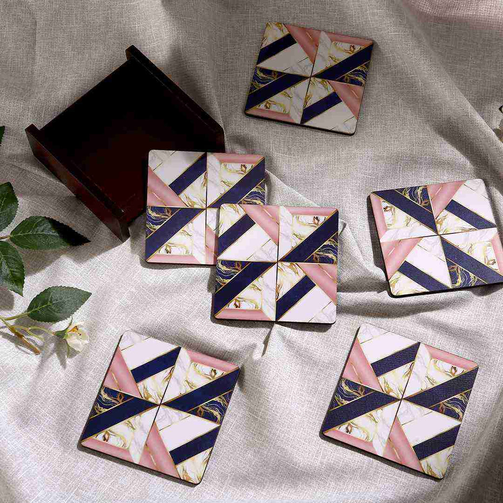 Casablanca Marble Mosaic Coaster - Set of 6