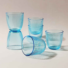 Load image into Gallery viewer, Bormioli Water Glass - Blue - 290 ML - Set of 6