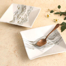 Load image into Gallery viewer, Teramo Stoneware Square Platter 8&quot; x 8&quot; - Marble White
