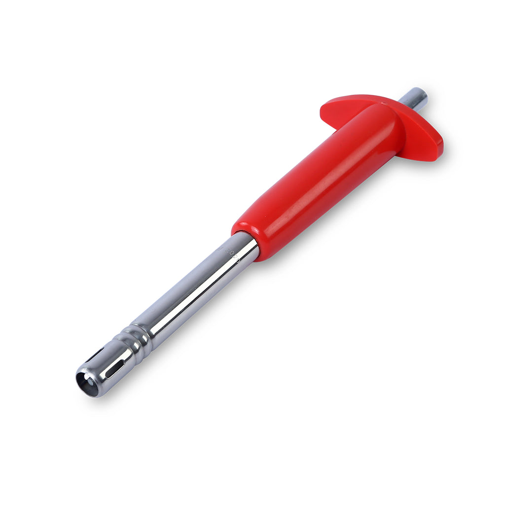 Stainless Steel Gas Igniter, Long Lasting, Rust Proof, Unbreakable, Soft & Long Grip, Red Colour