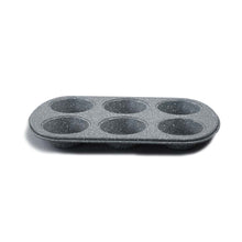 Load image into Gallery viewer, Ambrosia 6 Cup Metal Round Muffin Pan, Cupcake Tray, Baking Mould Tray, Non-Stick Bakeware Reusable Tray Pan