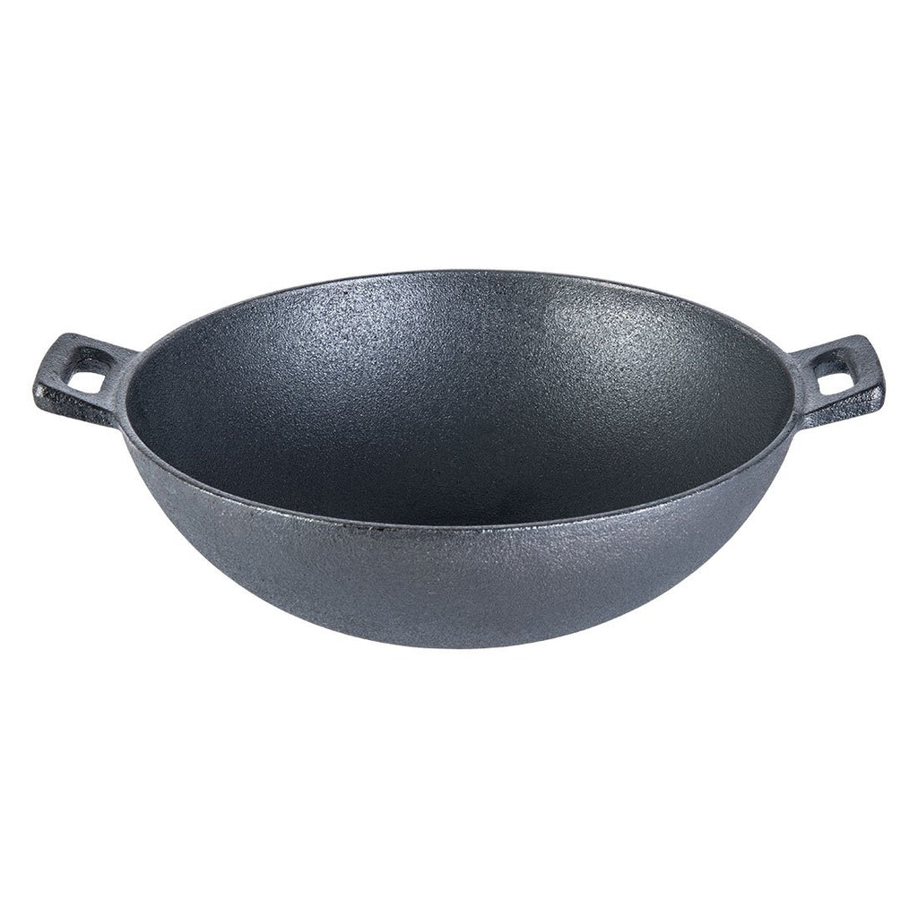 Forza Cast-iron Kadhai, 24cm and Forza Cast-iron Casserole With Lid, 25cm