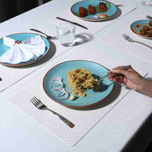 Load image into Gallery viewer, Valentina Reversible Chevron &amp; Textured Placemat Set of 6