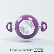 Load image into Gallery viewer, Royal Velvet 20 cm Non-Stick Wok with Lid and Induction Bottom | Soft-Touch Handle | Virgin Grade Aluminium | PFOA and Heavy Metals Free | 3 mm thick | 1.4 litres | 2 Years Warranty | Purple