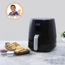 Load image into Gallery viewer, Prato Digital Air Fryer for Home and Kitchen with 5 Pre-set Menu|3.8 Litres Non-stick Basket| Fry, Grill, Bake &amp; Roast| Rapid Air Technology| Auto Shut-Off| Healthy Cooking with 99% less Fat| Sleek &amp; Compact| 1450 Wattage| Black|1 Year Warranty