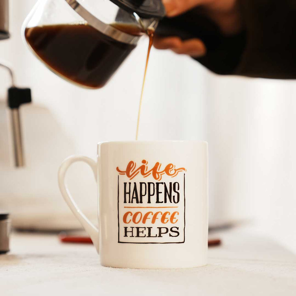 Sicilia Life Happens Coffee Helps Mug 370 ml