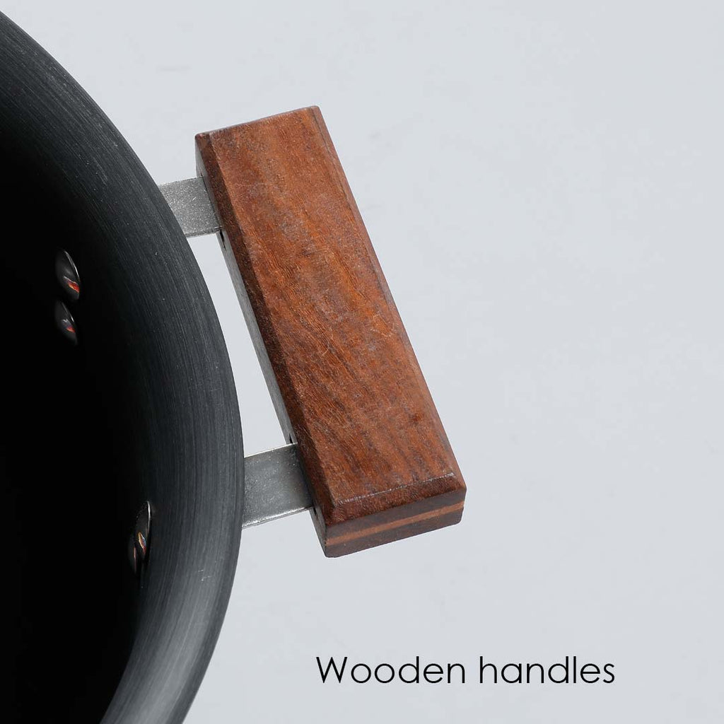 Ebony Hard Anodized 24 cm Wok with Lid 2.7 L | Ideal for Biryani, Pulao | Black