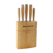 Load image into Gallery viewer, Razor Knife Block Set, Anti-rust Stainless Steel, Straight and Serrated Knives, 8&quot; size,