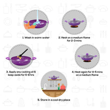 Load image into Gallery viewer, Royal Velvet 20 cm Non-Stick Kadhai with Lid and Induction Bottom | Soft-Touch Handle | Virgin Grade Aluminium | PFOA and Heavy Metals Free | 3 mm thick | 1.4 litres | 2 Years Warranty | Purple