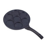 Inducta Multi Pan with 7 cavities | Healthy Non-stick | PFOA Free | Die-cast Body | Gas & Induction Friendly | Ideal For mini uttapams, round mini omelets, pancakes, round shape eggs, chillas, set dosas | 270 ml | 3mm Thick | 2 Year Warranty | Black
