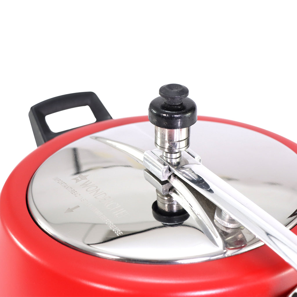 Regalia Induction Base 5L Pressure Cooker with Inner Lid, 2 Years Warranty, Red