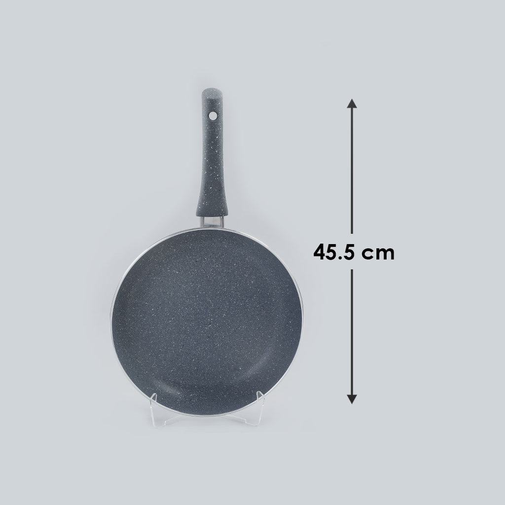 Granite 26 cm Non-Stick Fry Pan | 2 L | Grey | 5 Layer PFOA Free Non-Stick Coating | Compatible with Hot Plate, Hobs, Gas Stove, Ceramic Plate and Induction cooktop | 2 Years Warranty