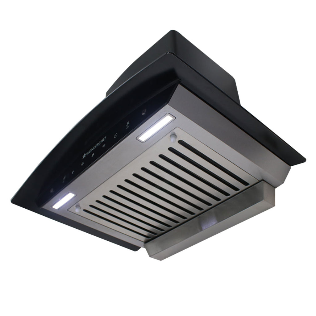 Ultima 60cm 1200 m3/hr Auto Clean Curved Glass Chimney | Baffle Filter | 1200M3/Hr powerful suction | Touch + 3 speed Motion Sensor control | Low Noise | 7 Year Warranty on Motor | 1 Year Comprehensive Warranty on Product | Black