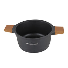 Load image into Gallery viewer, Caesar Non-Stick Casserole with Lid, German Beechwood Handle, Pure Grade Aluminium, Induction Bottom, 5 mm, Black,  5 Years Warranty