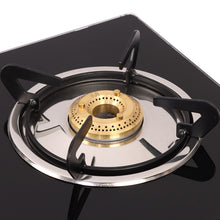 Load image into Gallery viewer, Glory 4 Burner Glass Cooktop, Black 8mm Toughened Glass with 2 Years Warranty, Ergonomic Knobs, Stainless Steel Drip Tray, Manual Ignition Gas Stove