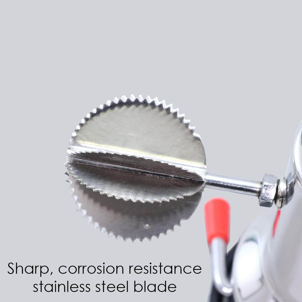 Stainless Steel Coconut Scraper for Kitchen, Vacuum Base, Rotatable Handle, Manual Operation, Silver