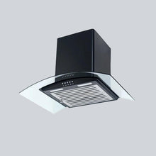 Load image into Gallery viewer, Power Curve wall-mount 60cm Chimney Black, 1000m3/h suction capacity, 3 speed push control, Low noise, Baffle Filter | 7 Years Warranty on Motor | 1 Year Comprehensive Warranty on Product