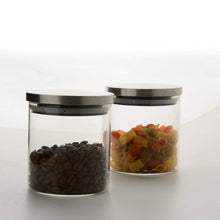 Load image into Gallery viewer, Classic Borosilicate Round Glass Air Tight Jar 700ml - Set of 2 Pcs