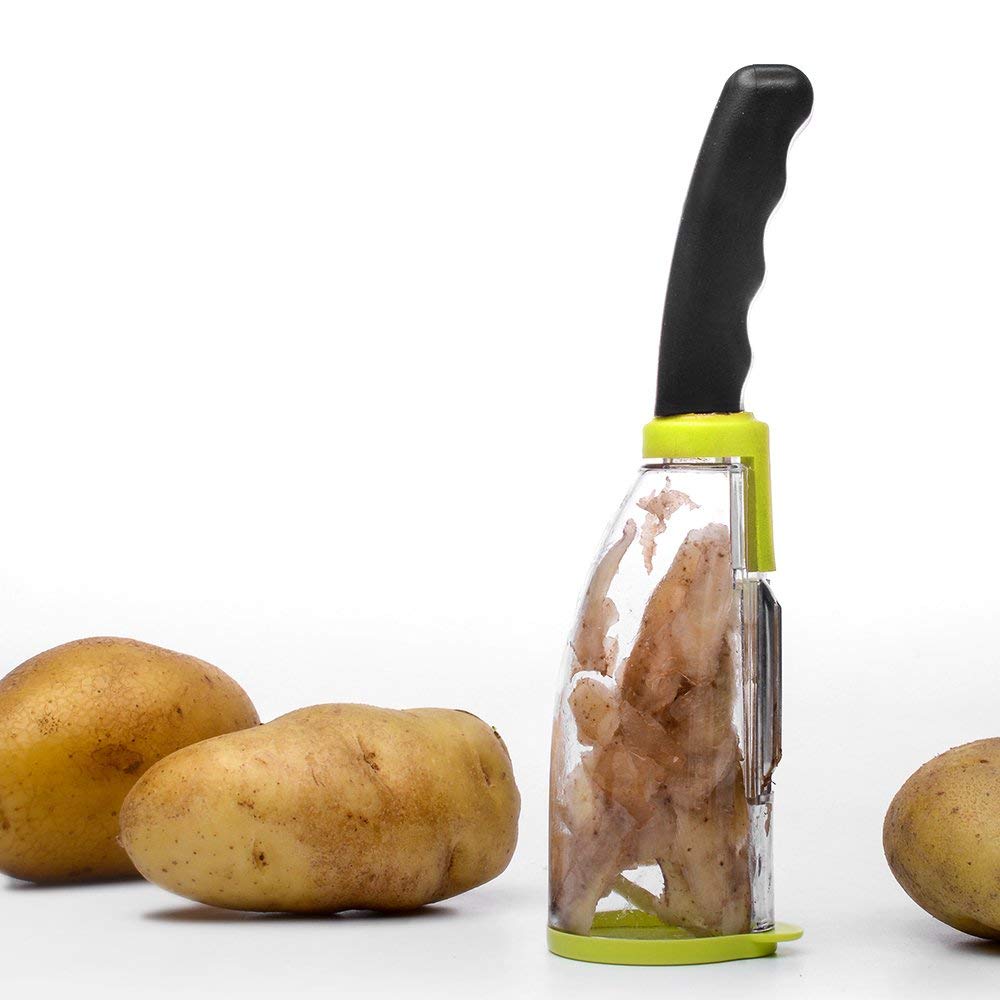 6" Easy Slice Knife (Green) and Smart Vegetable/Fruit Peeler