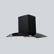 Load image into Gallery viewer, Power 90cm 1200 m3/hr Auto Clean Curved Glass Chimney for kitchen | Baffle Filter | 1200M3/Hr powerful suction | Touch + 3 speed Motion Sensor control | Low Noise | 7 Year Warranty on Motor | 1 Year Comprehensive Warranty on Product | Black